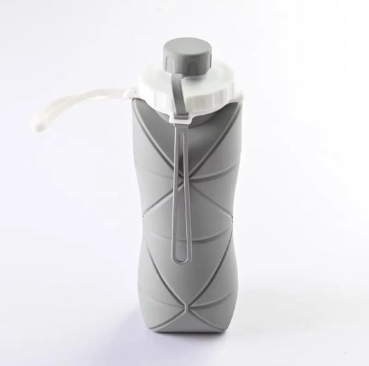 600ML Silicone Folding Water Bottle – Collapsible Leak-Proof Travel Bottle