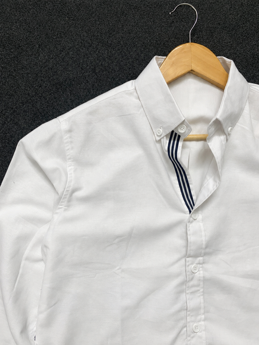Premium Men’s Solid Full Sleeve Shirt – Black & White