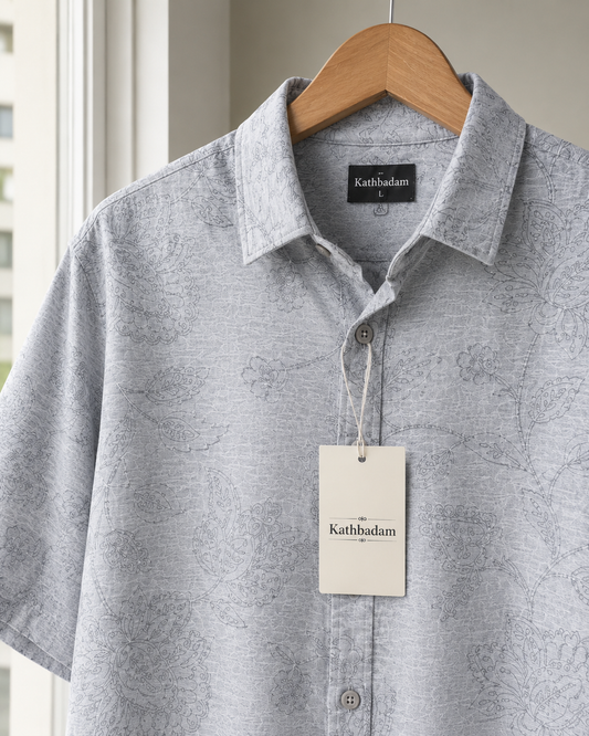 Men’s Premium Floral Printed Short Sleeve Casual Shirt