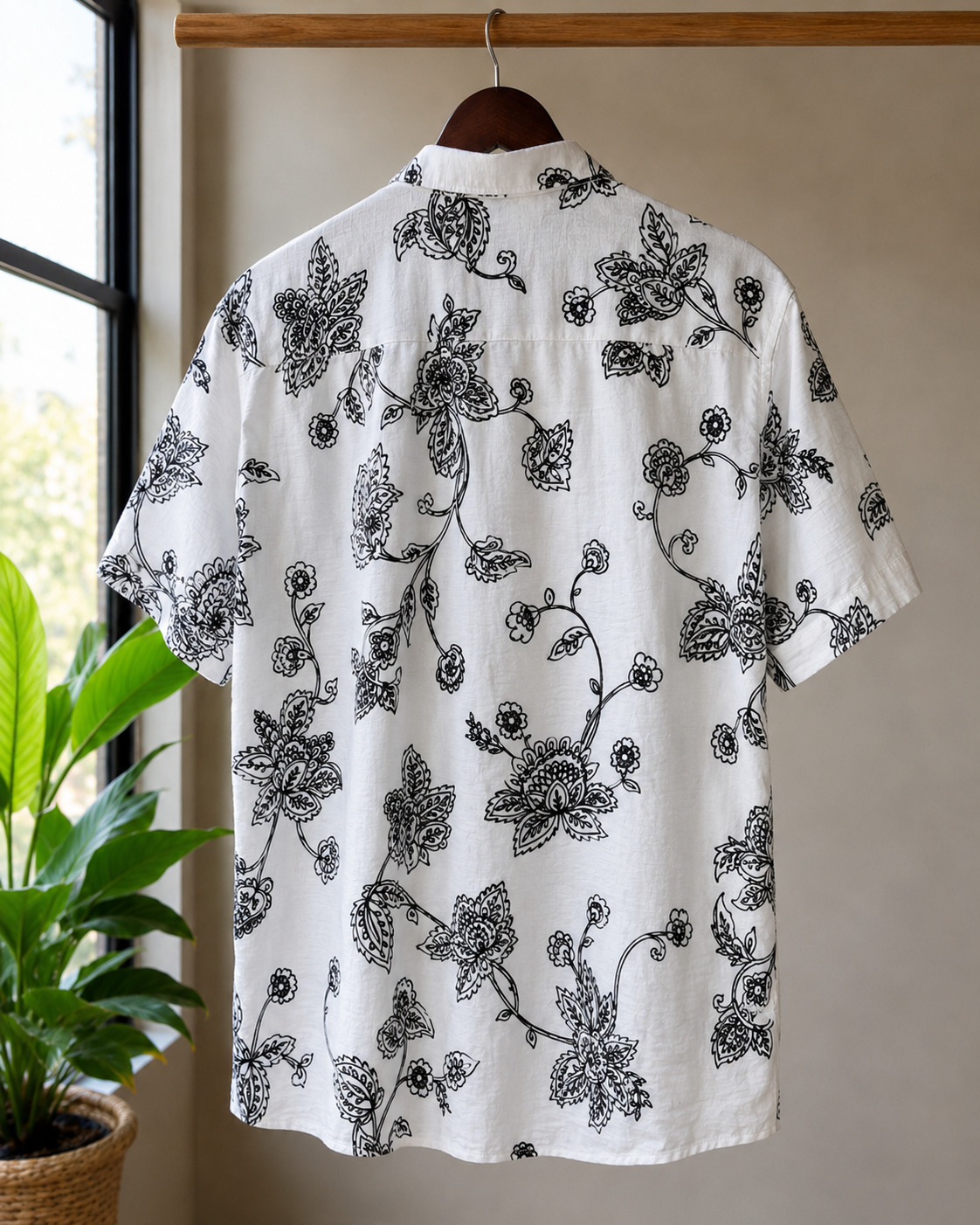 Men’s Premium Floral Printed Short Sleeve Casual Shirt