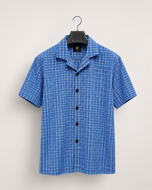 Men’s Premium Striped Cuban Collar Short Sleeve Shirt