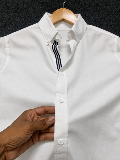 Premium Men’s Solid Full Sleeve Shirt – Black & White