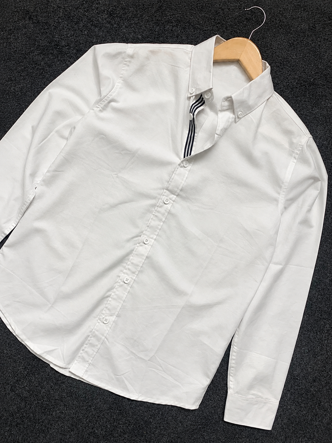 Premium Men’s Solid Full Sleeve Shirt – Black & White