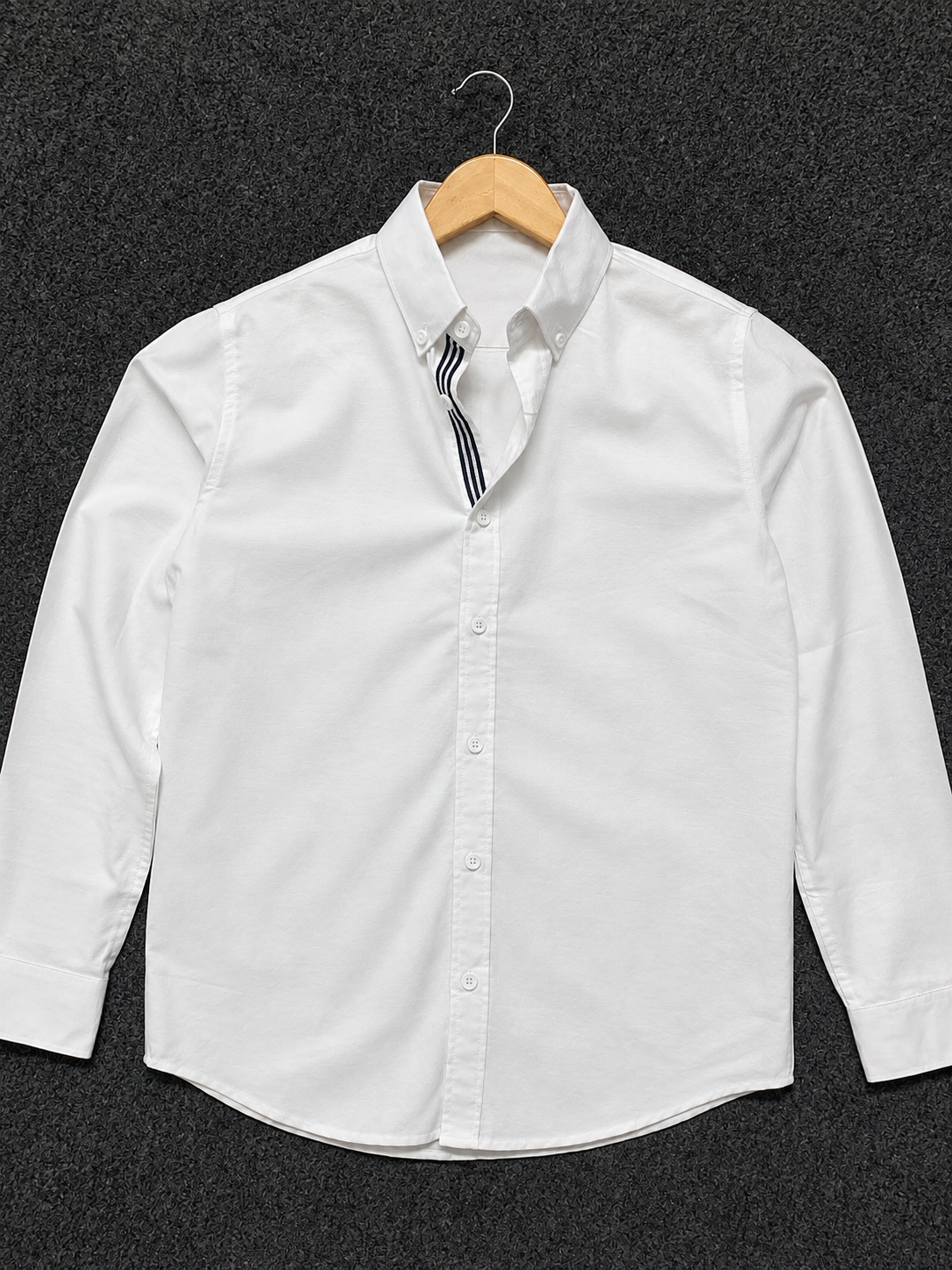 Premium Men’s Solid Full Sleeve Shirt – Black & White