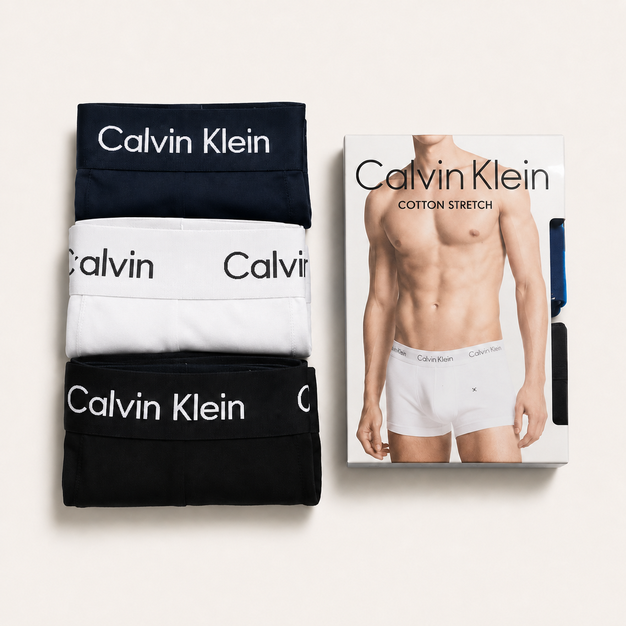 Calvin Klein Premium Cotton Stretch Boxer Brief 3 pcs combo