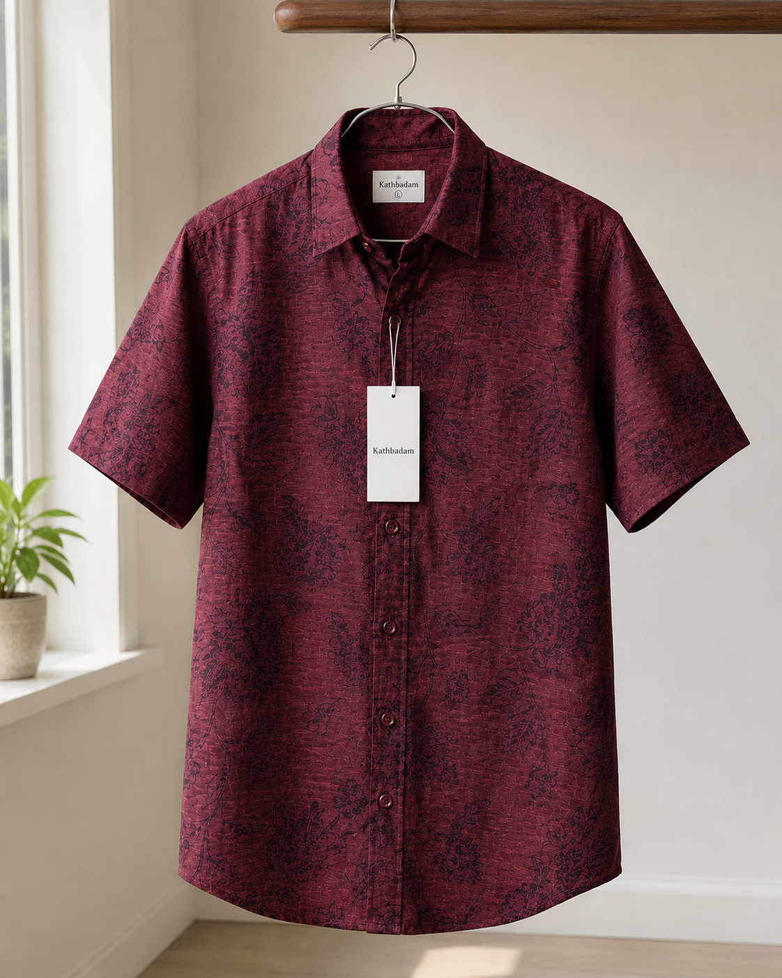 Men’s Premium Floral Printed Short Sleeve Casual Shirt