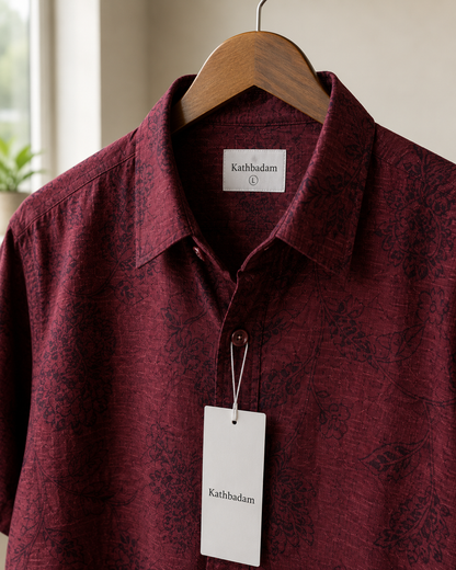 Men’s Premium Floral Printed Short Sleeve Casual Shirt