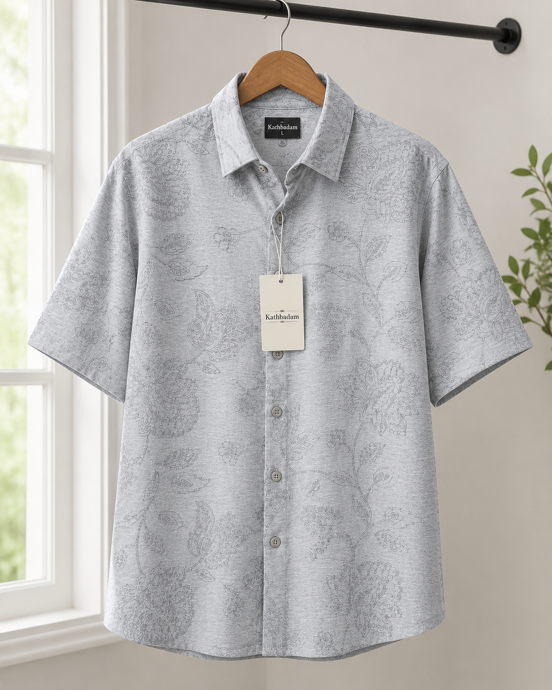 Men’s Premium Floral Printed Short Sleeve Casual Shirt