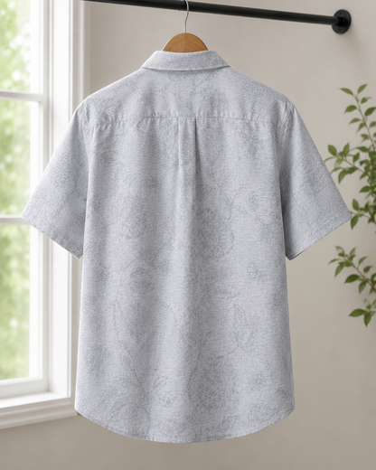 Men’s Premium Floral Printed Short Sleeve Casual Shirt