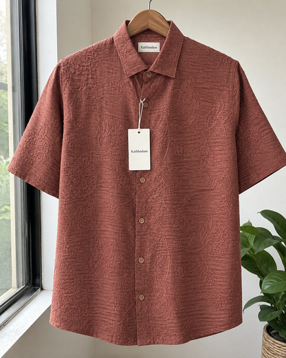 Men’s Premium Floral Printed Short Sleeve Casual Shirt