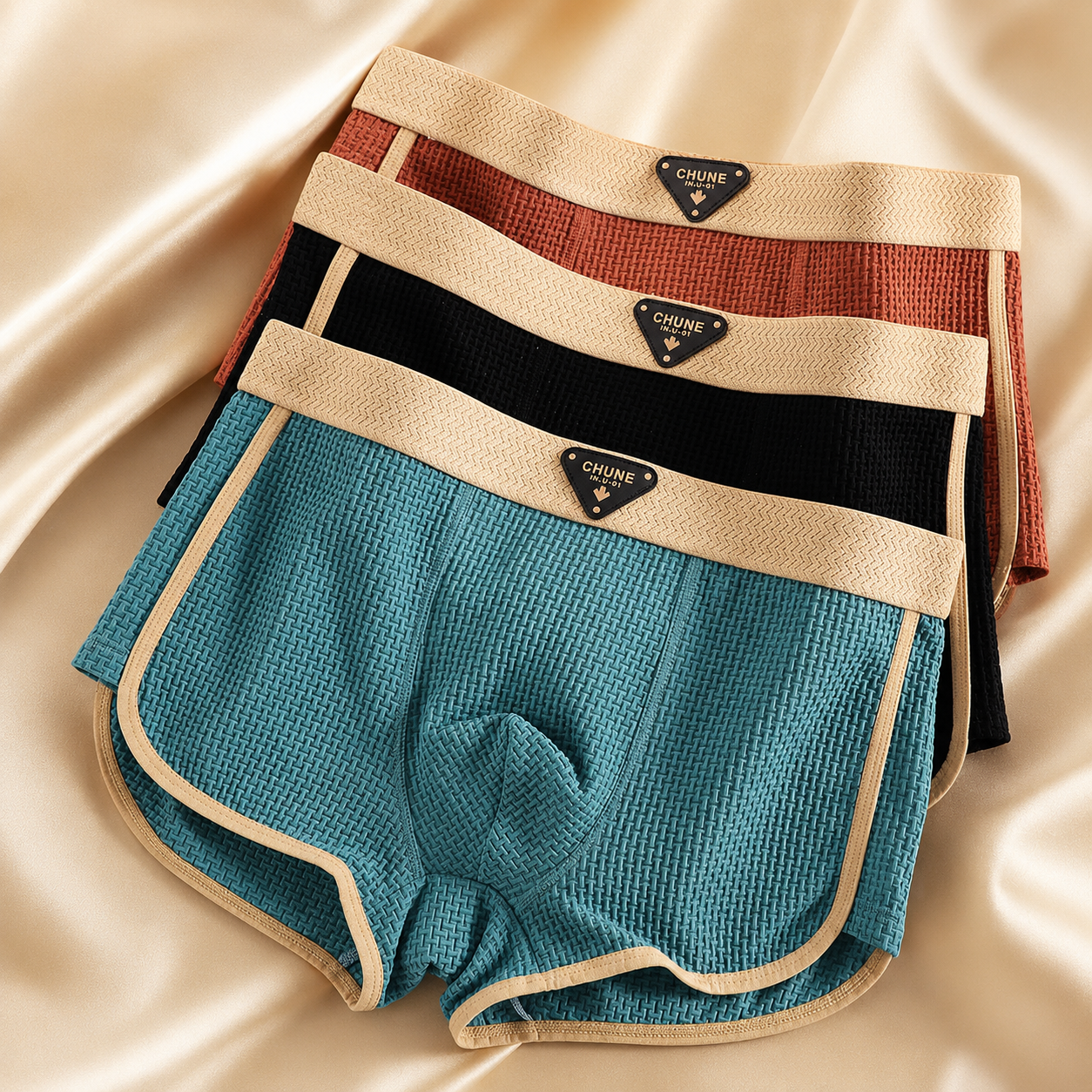 Men’s Breathable Mesh Boxer Briefs – 3 Pieces Combo