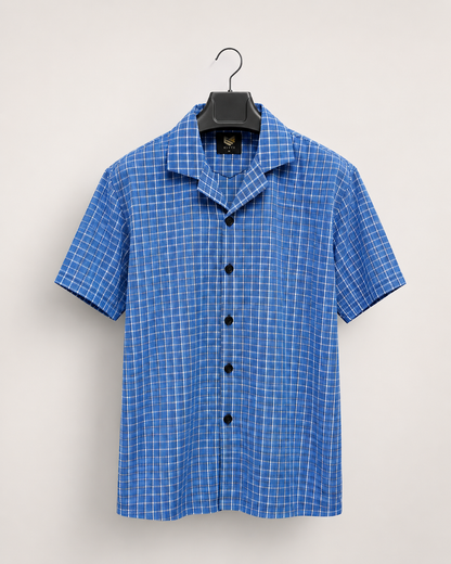 Men’s Premium Striped Cuban Collar Short Sleeve Shirt