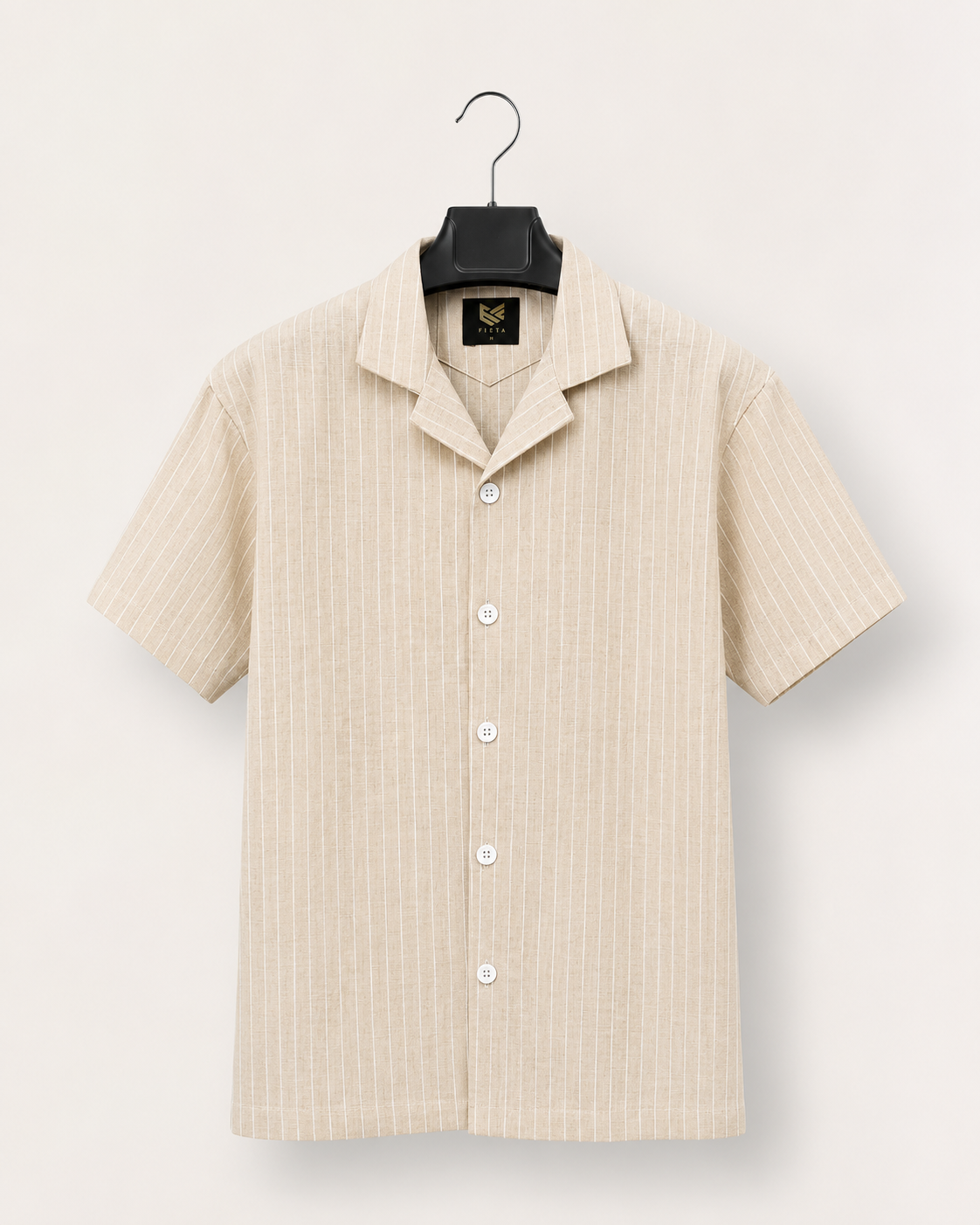 Men’s Premium Striped Cuban Collar Short Sleeve Shirt