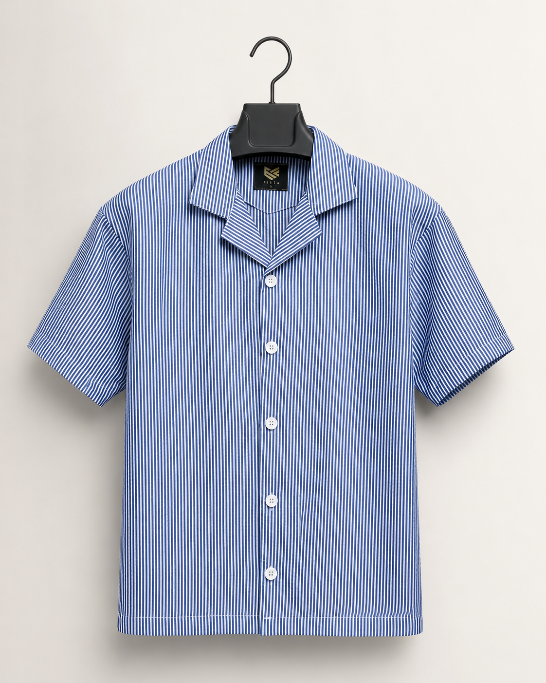 Men’s Premium Striped Cuban Collar Short Sleeve Shirt
