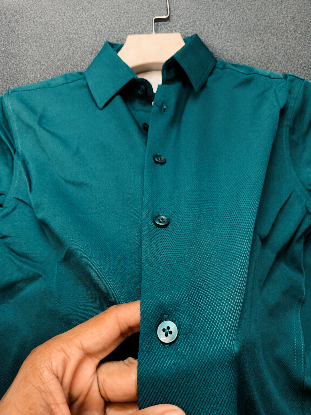 Men’s Full Sleeve Shirt – Teal Green