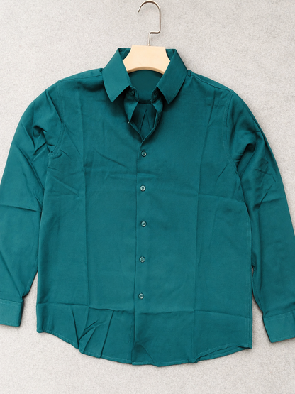 Men’s Full Sleeve Shirt – Teal Green