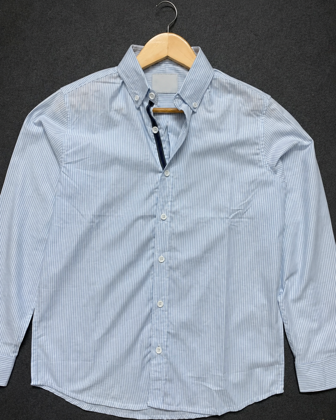 Men’s Sky Blue Striped Full Sleeve Shirt