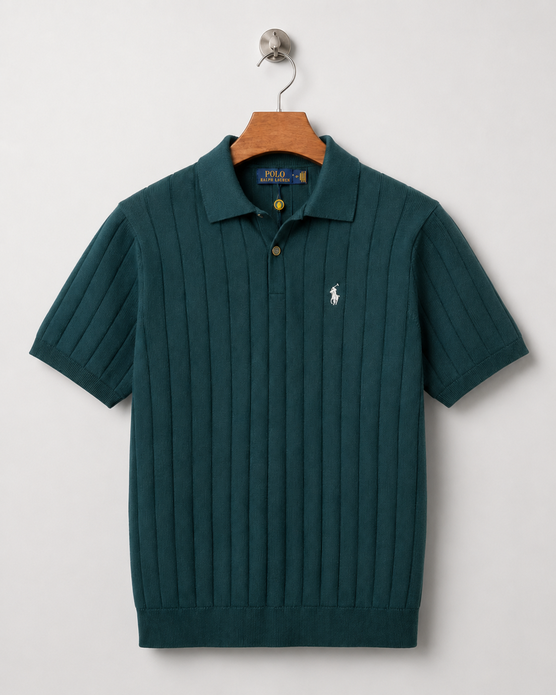 Premium Men’s Ribbed Knit Polo Shirt