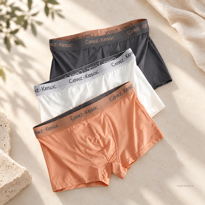 Ice Silk Men's Boxer Brief – 3 Pcs Combo
