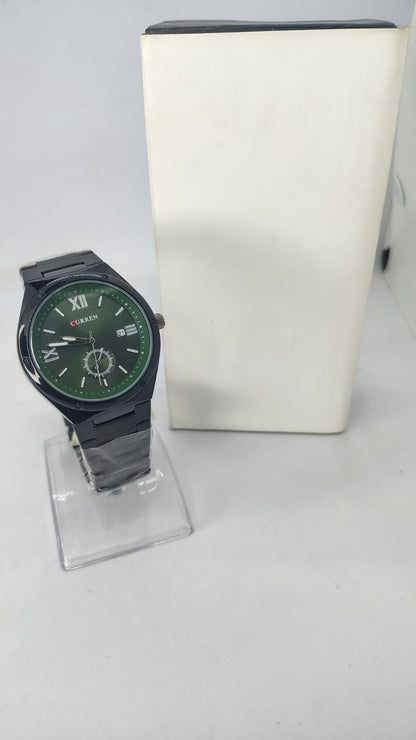 Curren Premium Luxury Quartz Date Display Metal Chain Watch for Men