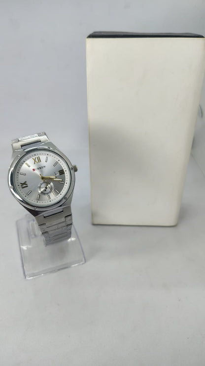 Curren Premium Luxury Quartz Date Display Metal Chain Watch for Men
