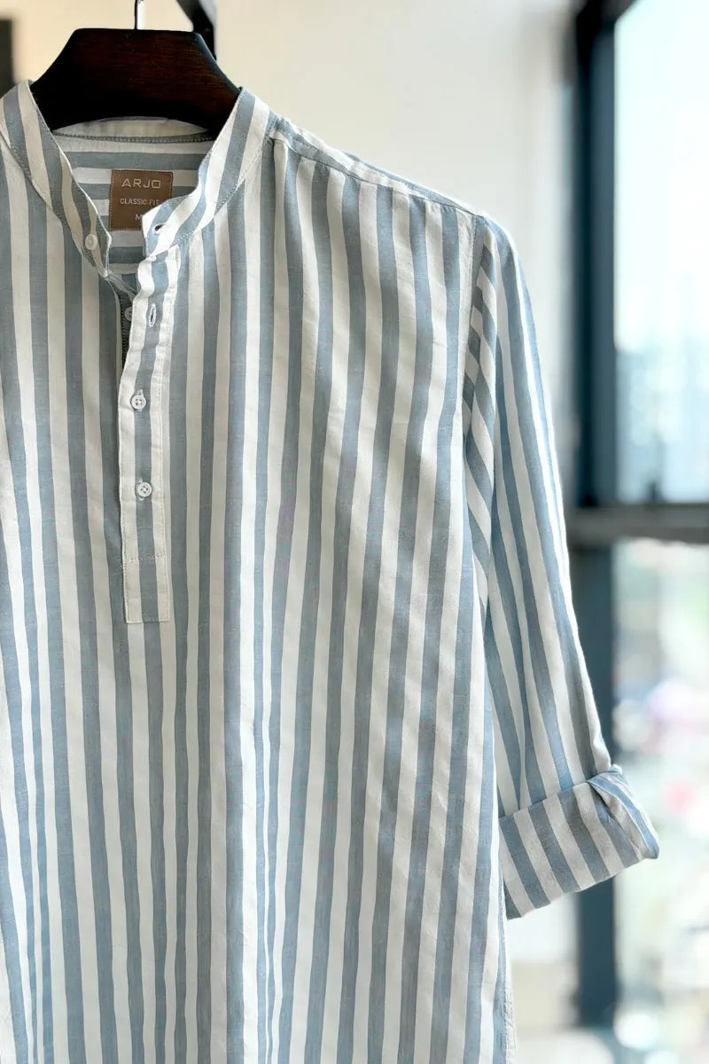 Sand Brown With Off-White Stripes
