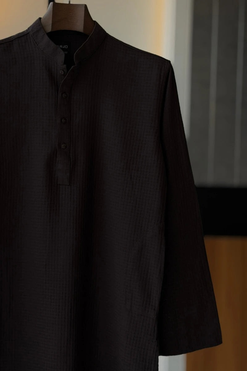 Dark Coffee Textured Panjabi
