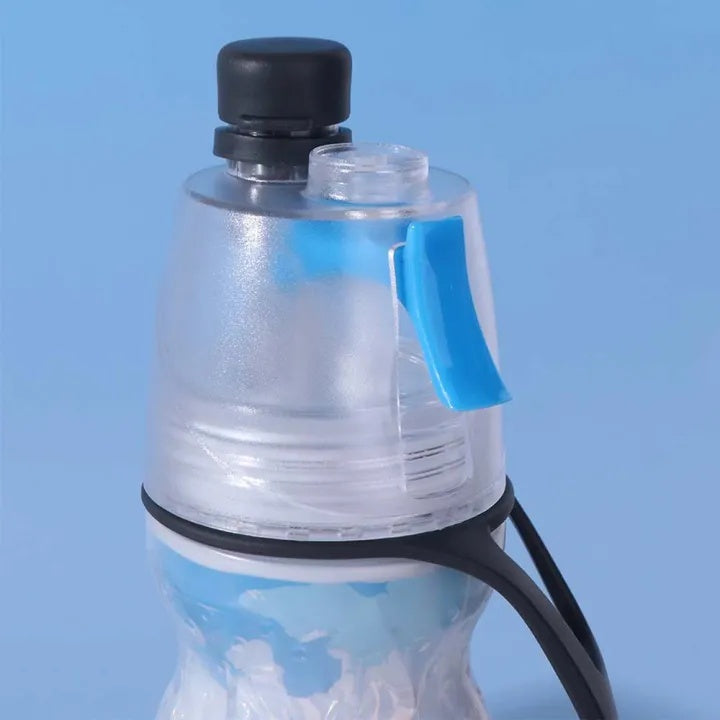 2-in-1 Spray Water Bottle – 500ml Leak-Proof Sports & Travel Bottle